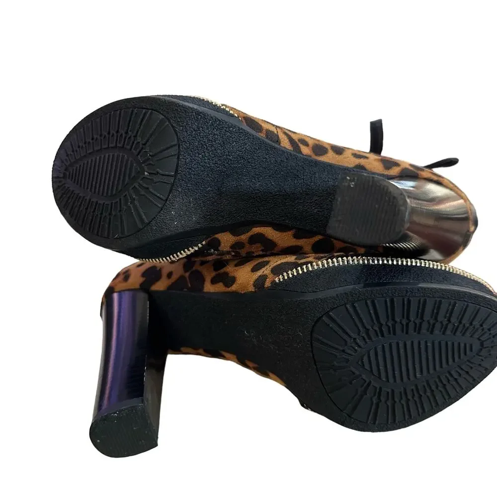 Italina‎ sky high boots 5” heels 1” platform size 8.5 zipper detail. Size zipper